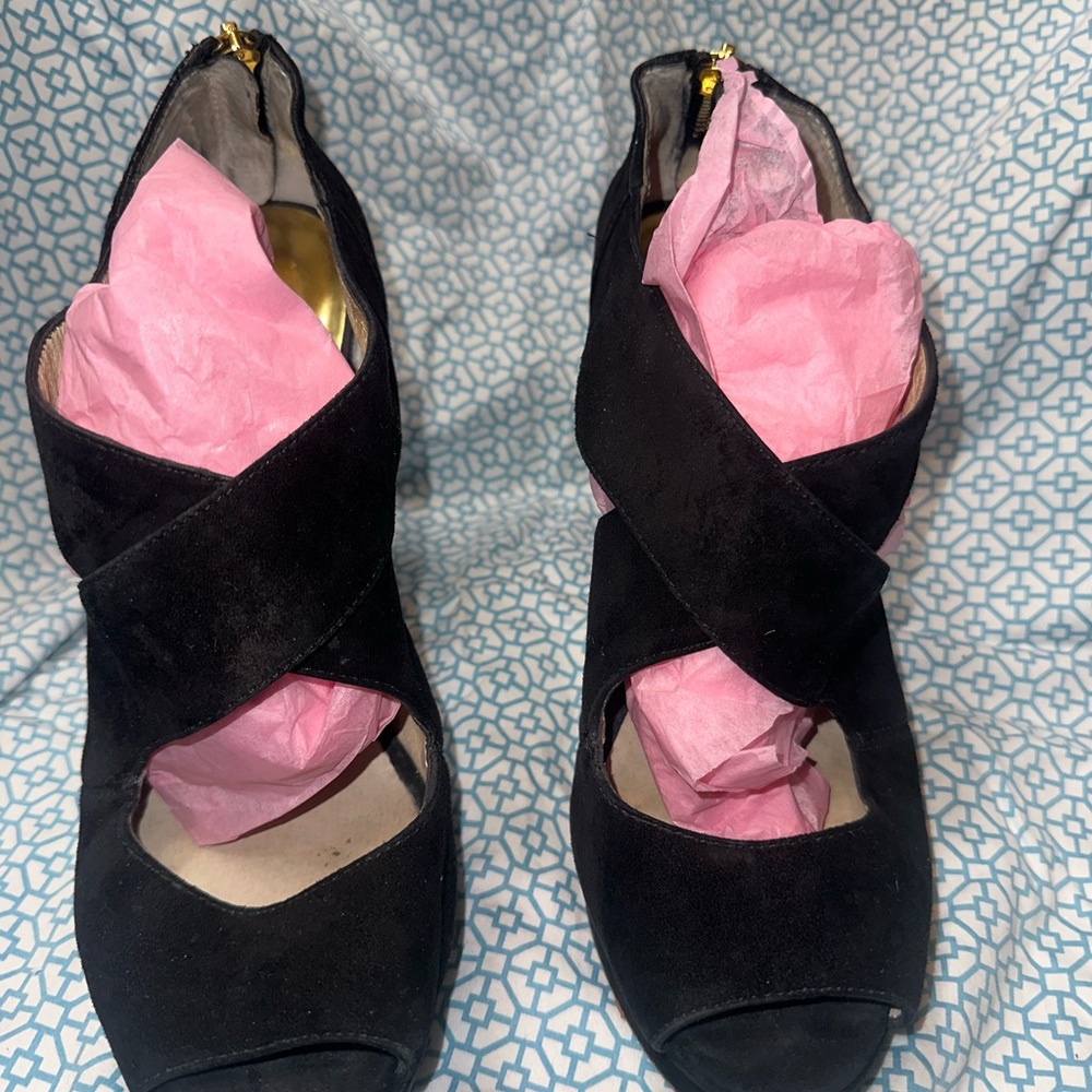 Michael Kors Black Suede Heels